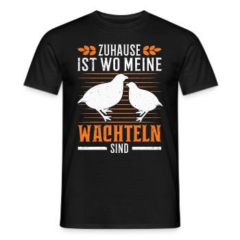Zuhause ist wo meine Wachteln sind - Männer T-Shirt - Schwarz - Vorne - AI Model Male 178 light (178cm)