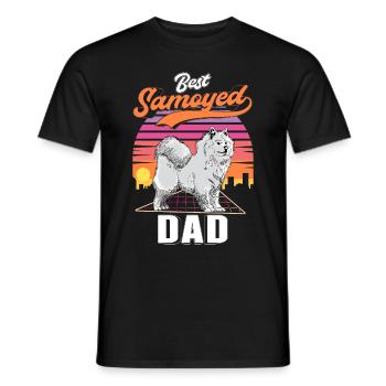 Meilleur Samoyed Dad Samojede Samojeden - T-shirt homme - noir - Devant - AI Model Male 178 light (178cm)