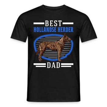Best Hollandse Herder Dad Holland Schäferhund - Männer T-Shirt - Schwarz - Vorne - AI Model Male 178 light (178cm)