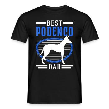 Best Podenco Dad Podenco Canario - Men's T-Shirt - black - Front - AI Model Male 178 light (178cm)