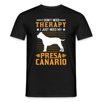 Presa Canario Therapie Dogo Canario - Männer T-Shirt - Schwarz - Vorne - AI Model Male 178 light (178cm)