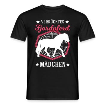 Verrücktes Fjordpferd Mädchen Norweger Fjord Pferd - Männer T-Shirt - Schwarz - Vorne - AI Model Male 178 light (178cm)