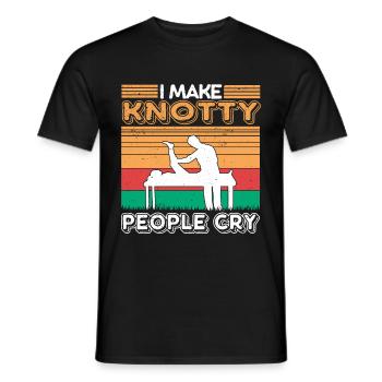 Je fais Knotty People Cry Kinésithérapeute Physio - T-shirt homme - noir - Devant - AI Model Male 178 light (178cm)