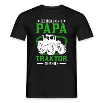 Traktor Papa Sohn Landwirt Traktorfahrer - Männer T-Shirt - Schwarz - Vorne - AI Model Male 178 light (178cm)