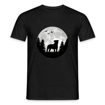Parson Russell Terrier Moon - Men's T-Shirt - black - Front - AI Model Male 178 light (178cm)