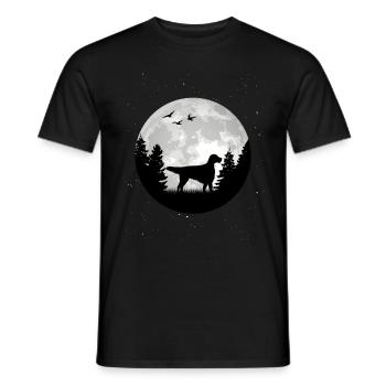 Setter anglais Lune Setter anglais - T-shirt homme - noir - Devant - AI Model Male 178 light (178cm)
