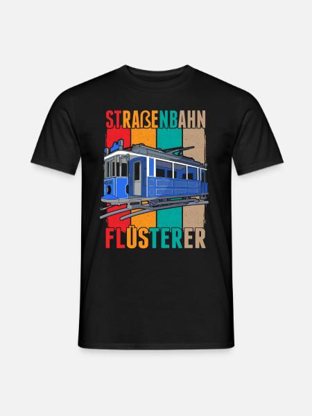 Straßenbahn Flüsterer Straßenbahnfahrer S-Bahn - Männer T-Shirt - Schwarz