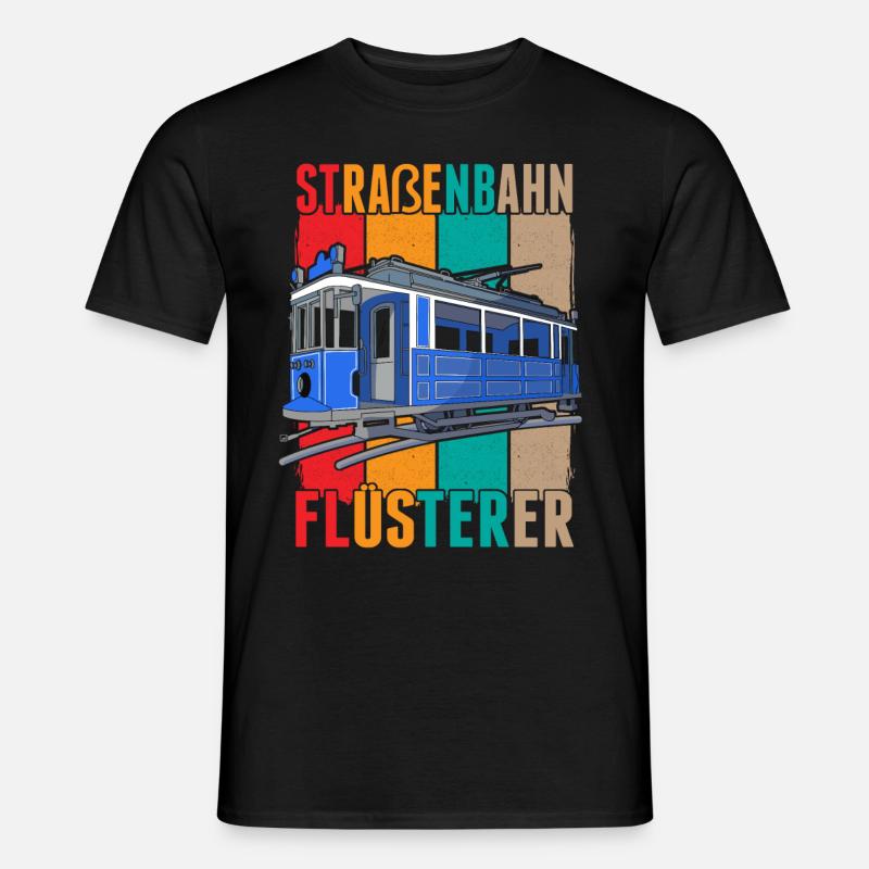 Straßenbahn Flüsterer Straßenbahnfahrer S-Bahn - Männer T-Shirt - Schwarz