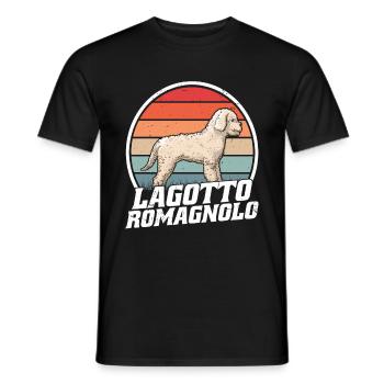 Lagotto Romagnolo Retro Truffe Chien d’eau Chien - T-shirt homme - noir - Devant - AI Model Male 178 light (178cm)