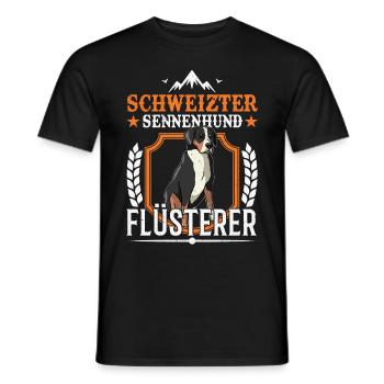 Schweizer Sennenhund Flüsterer - Männer T-Shirt - Schwarz - Vorne - AI Model Male 178 light (178cm)