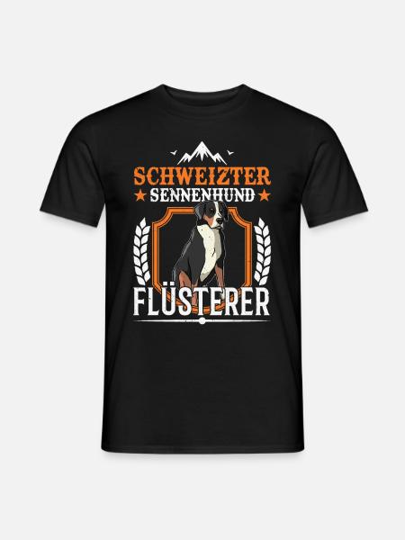 Schweizer Sennenhund Flüsterer - Männer T-Shirt - Schwarz