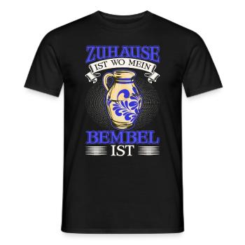 Zuhause ist wo mein Bembel ist Apfelwein - Männer T-Shirt - Schwarz - Vorne - AI Model Male 178 light (178cm)