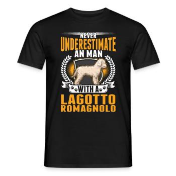 Lagotto Romagnolo Man Lagotti Truffe Chien - T-shirt homme - noir - Devant - AI Model Male 178 light (178cm)