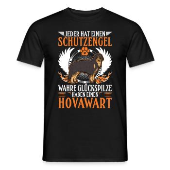 Hovawart Schutzengel - Männer T-Shirt - Schwarz - Vorne - AI Model Male 178 light (178cm)