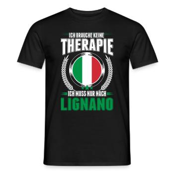 Lignano Therapie Italien Urlaub Reise Geschenk - Männer T-Shirt - Schwarz - Vorne - AI Model Male 178 light (178cm)