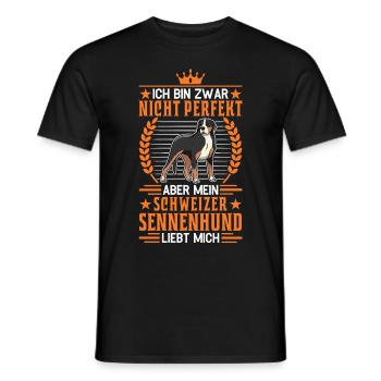 Großer Schweizer Sennenhund - Männer T-Shirt - Schwarz - Vorne - AI Model Male 178 light (178cm)