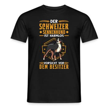 Großer Schweizer Sennenhund Besitzer - Männer T-Shirt - Schwarz - Vorne - AI Model Male 178 light (178cm)