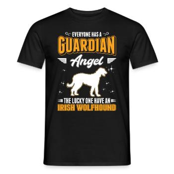 Irish Wolfhound Guardian Angel Irish Wolfhound - T-shirt homme - noir - Devant - AI Model Male 178 light (178cm)