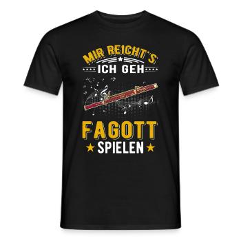 Mir reichts Ich geh Fagott spielen Fagottist - Männer T-Shirt - Schwarz - Vorne - AI Model Male 178 light (178cm)