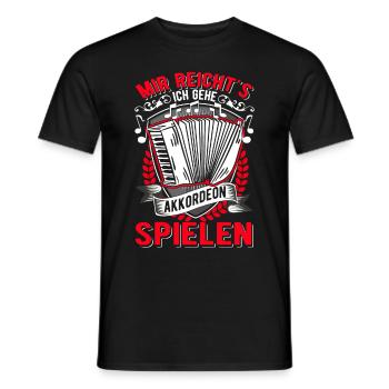 Mir reicht's Ich gehe Akkordeon spielen - Männer T-Shirt - Schwarz - Vorne - AI Model Male 178 light (178cm)