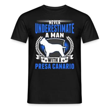 Presa Canario Mann Dogo Canario - Männer T-Shirt - Schwarz - Vorne - AI Model Male 178 light (178cm)