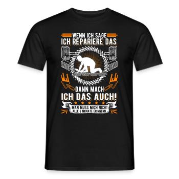Fliesenleger 6 Monate Mosaikleger Plattenleger - Männer T-Shirt - Schwarz - Vorne - AI Model Male 178 light (178cm)
