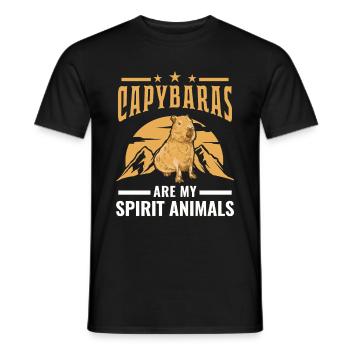 Les capybaras sont mes animaux spirituels capybara - T-shirt homme - noir - Devant - AI Model Male 178 light (178cm)