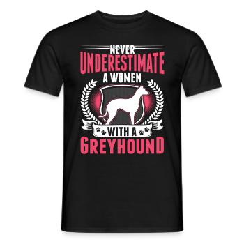 Greyhound Mrs British Greyhound - Men's T-Shirt - black - Front - AI Model Male 178 light (178cm)
