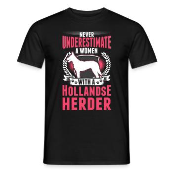 Hollandse Herder Femme Berger Hollandais - T-shirt homme - noir - Devant - AI Model Male 178 light (178cm)