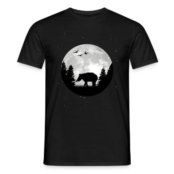 Tapir Mond - Männer T-Shirt - Schwarz - Vorne - AI Model Male 178 light (178cm)