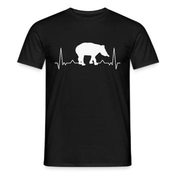 Tapir Herzschlag - Männer T-Shirt - Schwarz - Vorne - AI Model Male 178 light (178cm)