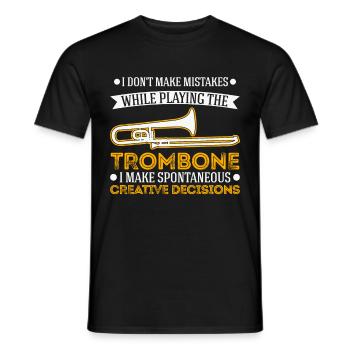 Trombone Trombone Trombone Joueur Tromboniste - T-shirt homme - noir - Devant - AI Model Male 178 light (178cm)