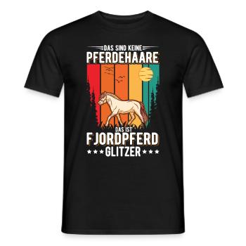 Fjordpferd Glitzer Norweger Pferd Fjord Horse - Männer T-Shirt - Schwarz - Vorne - AI Model Male 178 light (178cm)