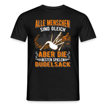 Dudelsack Dudelsackspieler - Männer T-Shirt - Schwarz - Vorne - AI Model Male 178 light (178cm)