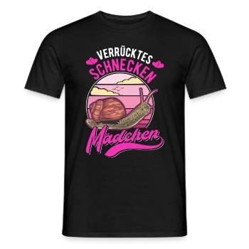 Verrücktes Schnecken Mädchen - Männer T-Shirt - Schwarz - Vorne - AI Model Male 178 light (178cm)