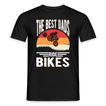 Bicycle Father Bike Tour Papa Cyclist - Men's T-Shirt - black - Front - AI Model Male 178 light (178cm)