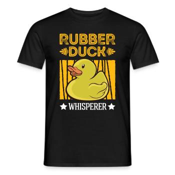 Rubber Duck Whisperer Gummiente - Männer T-Shirt - Schwarz - Vorne - AI Model Male 178 light (178cm)