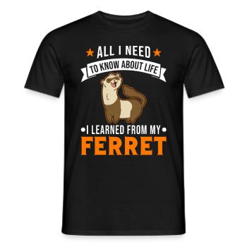 Frettchen Spruch Ferret - Männer T-Shirt - Schwarz - Vorne - AI Model Male 178 light (178cm)