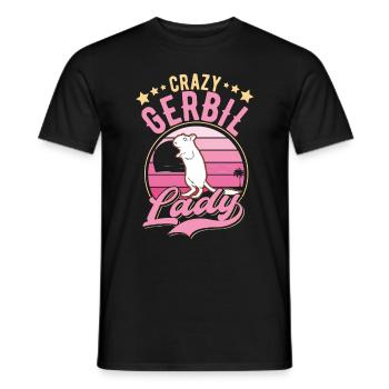 Crazy Gerbil Lady Racing Rat Gerbil - T-shirt homme - noir - Devant - AI Model Male 178 light (178cm)