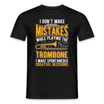 Trombone Creative Decisions Trombone Player - Men's T-Shirt - black - Front - AI Model Male 178 light (178cm)