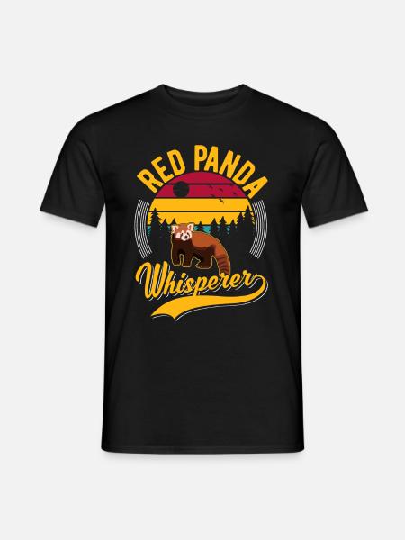 Red Panda Whisperer Roter Panda - Männer T-Shirt - Schwarz