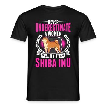 Shiba Inu Besitzerin - Männer T-Shirt - Schwarz - Vorne - AI Model Male 178 light (178cm)