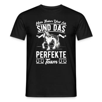 Mein Tinker und ich Sind das perfekte Team - Männer T-Shirt - Schwarz - Vorne - AI Model Male 178 light (178cm)