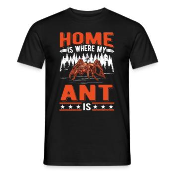 La maison est l’endroit où ma fourmi est fourmi de ferme de fourmis - T-shirt homme - noir - Devant - AI Model Male 178 light (178cm)