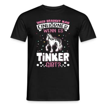 Irish Tinker Pferd Einhorn - Männer T-Shirt - Schwarz - Vorne - AI Model Male 178 light (178cm)