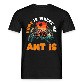 Home is where my Ant is Anthill Ants - Men's T-Shirt - black - Front - AI Model Male 178 light (178cm)