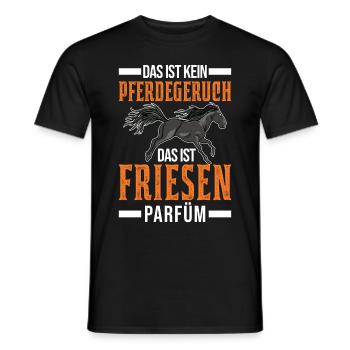 Friesen Pferd Parfüm Friesenpferd - Männer T-Shirt - Schwarz - Vorne - AI Model Male 178 light (178cm)