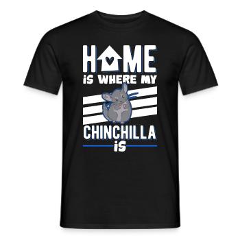 Home is where my Chinchilla is - Männer T-Shirt - Schwarz - Vorne - AI Model Male 178 light (178cm)