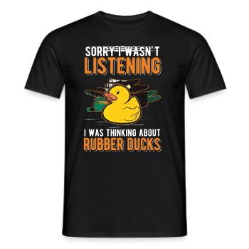 Je pensais à Rubber Ducks Rubber Duck - T-shirt homme - noir - Devant - AI Model Male 178 light (178cm)