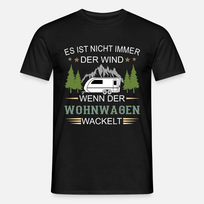Zelt Urlaub - Männer T-Shirt - Schwarz